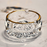 Elegant Crystal Glass Round Ashtray Cool Ash Tray Minimalist