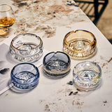 Elegant Crystal Glass Round Ashtray Cool Ash Tray Minimalist