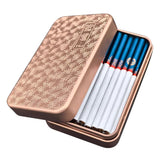 Embossed Metal Cigarette Case with Concealed Latch