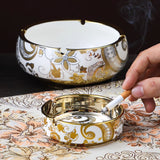 European Luxury Ceramic Ashtray Baroque-Inspired Design Ash Tray Porcelain
