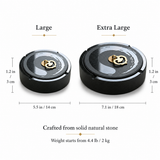 Natural stone yin-yang ashtray size guide for large and extra large options