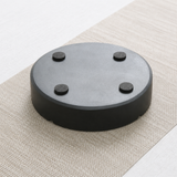 Black stone ashtray base with anti-slip bottom pads