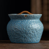 Japanese Ceramic Ashtray with Lid Lotus Design Decorative Ash Tray