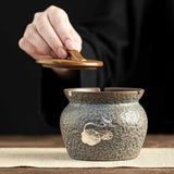 Japanese Ceramic Ashtray with Lid Lotus Design Decorative Ash Tray