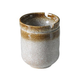 Japanese Retro Ashtray with Funnel Lid Ceramic Cool Cute Ash Tray windproof covered lidded