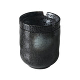 Japanese Retro Ashtray with Funnel Lid Ceramic Cool Cute Ash Tray windproof covered lidded
