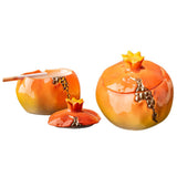 Lidded Ashtray Ceramic Pomegranate Decorative Cool Cute Ash Tray Covered Windproof Smokeless