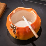Lidded Ashtray Ceramic Pomegranate Decorative Cool Cute Ash Tray Covered Windproof Smokeless