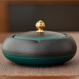 Lidded Ashtray Ceramic Windproof Outdoor Smokeless Cute Cool Elegant Ash Tray with Lid