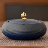 Lidded Ashtray Ceramic Windproof Outdoor Smokeless Cute Cool Elegant Ash Tray with Lid