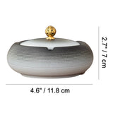 Lidded Ashtray Ceramic Windproof Outdoor Smokeless Cute Cool Elegant Ash Tray with Lid