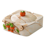 Lidded ceramic ashtray feature image showing persimmon knob, marble-style veining and non-slip base