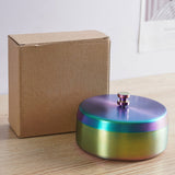 Lidded Outdoor Ashtray Smokeless Ash Tray Stainless Steel Cool Cute Covered Windproof Metal