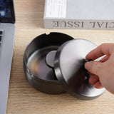 Lidded Outdoor Ashtray Smokeless Ash Tray Stainless Steel Cool Cute Covered Windproof Metal