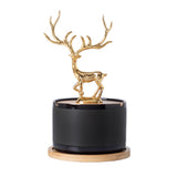 Luxury Deer Statue Ashtray with Lid Covered Lidded Smokeless Cool Ash Tray