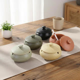 Matte Ceramic Ashtray with Lid Zen Minimalist Round Decorative Ashtray
