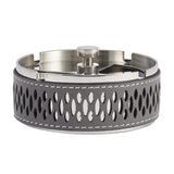 Metal Ashtray with Rotatable Lid and Leather Cover Stainless Steel Ash Tray