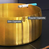 Metal Ashtray with Optional Lid Stainless Steel Cool Ash Tray Outdoor