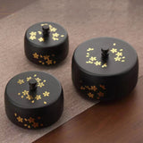 Metal Ashtray with Lid Stainless Steel Covered Ash Tray Flowers