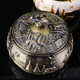 Metal Ashtray with Lid Vintage Elephant Cool Cute Ash Tray Windproof Covered Lidded Smokeless