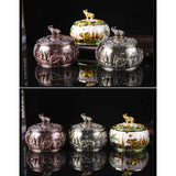 Metal Ashtray with Lid Vintage Elephant Cool Cute Ash Tray Windproof Covered Lidded Smokeless