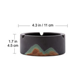 Minimalist Ashtray Coarse Pottery Mountains Black White Cool Cute Ash Tray