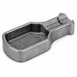 Antique silver metal cigar ashtray with textured finish, built-in cigar rest, and rounded rectangular bowl
