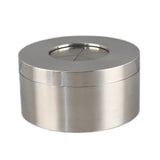 Modern Stainless Steel Ashtray with Rotating Lid