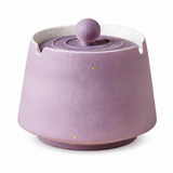 Lavender purple modern textured ceramic ashtray with removable lid