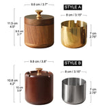 Outdoor Ashtray with Lid Wooden Rustic