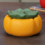 Cement Persimmon Ashtray with Lid Handmade Concrete Cigarette Ash Tray Decorative Table Accent