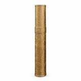 Portable Metal Cigar Tube Case for Travel Gold Engraved