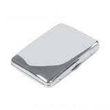 Polished platinum metal cigarette case holder for standard cigarettes