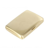 Champagne gold metal cigarette case holder with mirror glossy finish