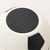 Close-up of non-slip base on soccer ball covered ashtray
