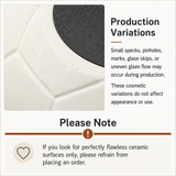 Ceramic ashtray production variation notice for small specks, pinholes and glaze marks