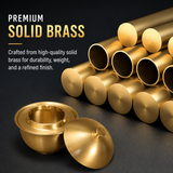 Premium solid brass ashtray feature image showing durable brass build
