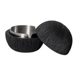 Sphere Cement Outdoor Ashtray for Patio with Lid