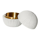Sphere Cement Outdoor Ashtray for Patio with Lid