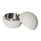 Sphere Cement Outdoor Ashtray for Patio with Lid