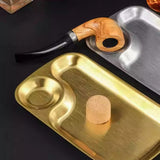 Stainless Steel Pipe Ashtray with Cork Knocker Metal Ash Tray 