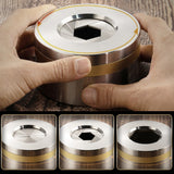 Sturdy Metal Ashtray with Rotatable Lid Stainless Steel Covered Lidded Smokeless Cool Cute Ash Tray