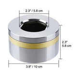 Sturdy Metal Ashtray with Rotatable Lid Stainless Steel Covered Lidded Smokeless Cool Cute Ash Tray