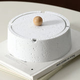 Textured Sandstone Ashtray with Lid cool cute ash tray covered lidded