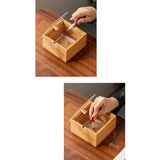 Wooden Ashtray with Lid and Glass Removable Tray Beech Walnut Covered Lidded Windproof Smokeless Ash Tray