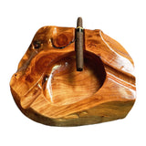 Wooden Cigar Ashtray Irregular Shape Rustic Ash Tray Wood