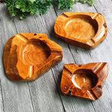 Wooden Cigar Ashtray Irregular Shape Rustic Ash Tray Wood