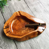 Wooden Cigar Ashtray Irregular Shape Rustic Ash Tray Wood