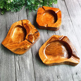 Wooden Cigar Ashtray Irregular Shape Rustic Ash Tray Wood
