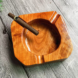 Wooden Cigar Ashtray Irregular Shape Rustic Ash Tray Wood